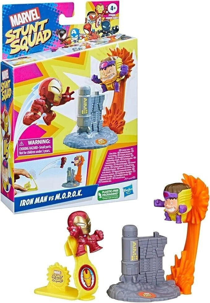 Marvel Stunt Squad Iron Man vs M.O.D.O.K Playset Super Hero